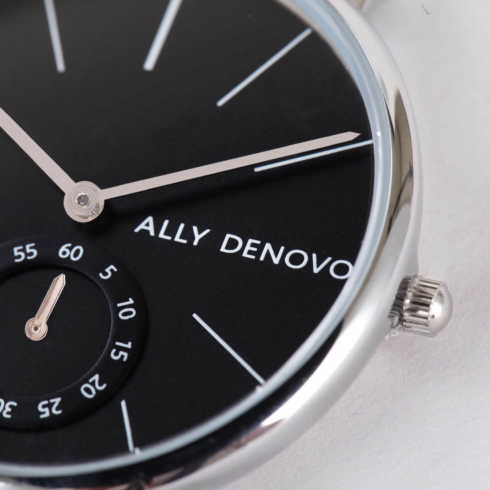 【女款36mm】全時經典腕錶－黑錶面銀框黑色真皮錶帶 AF5001.3
