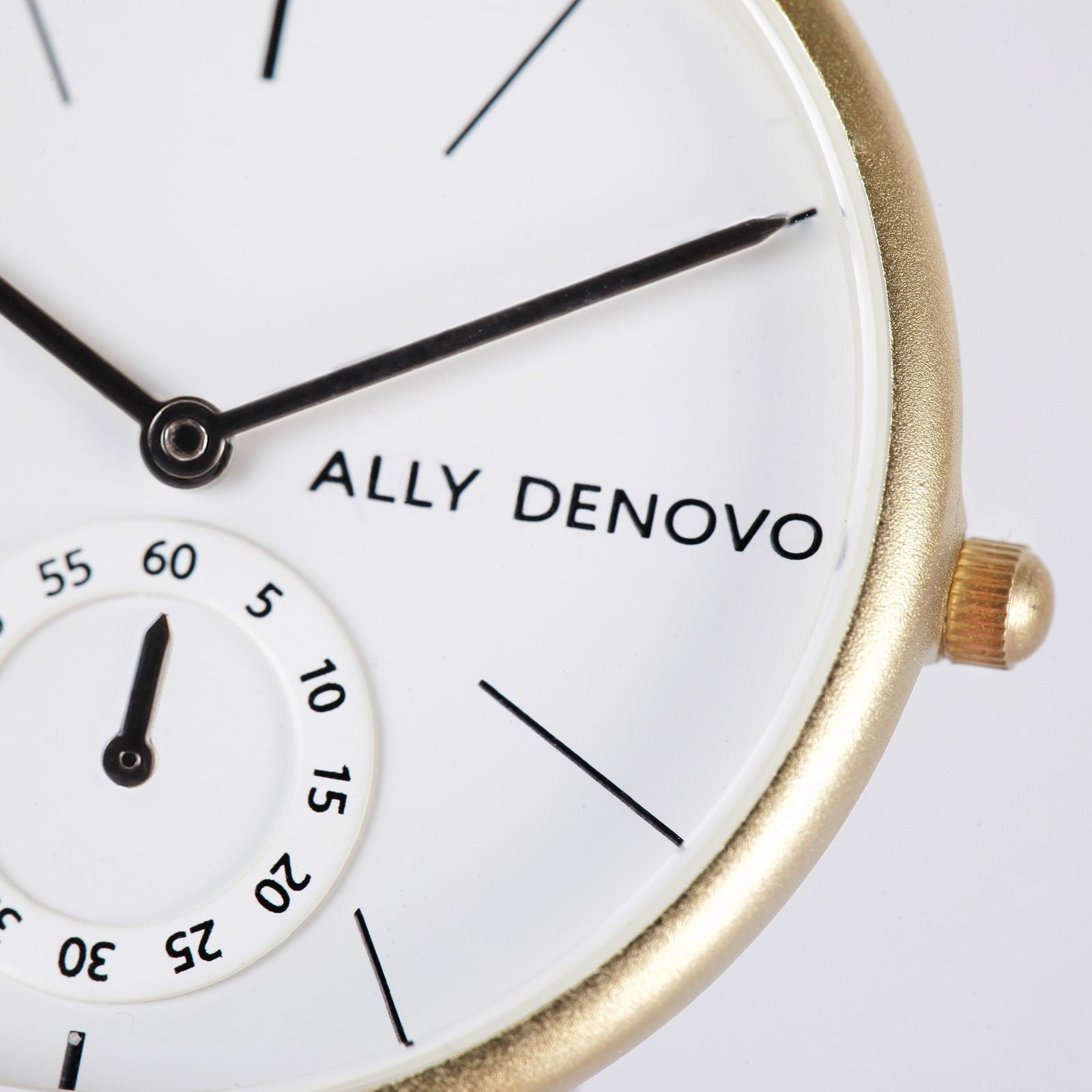 【女款36mm】全時經典腕錶－金框紅棕色真皮錶帶 AF5001.4
