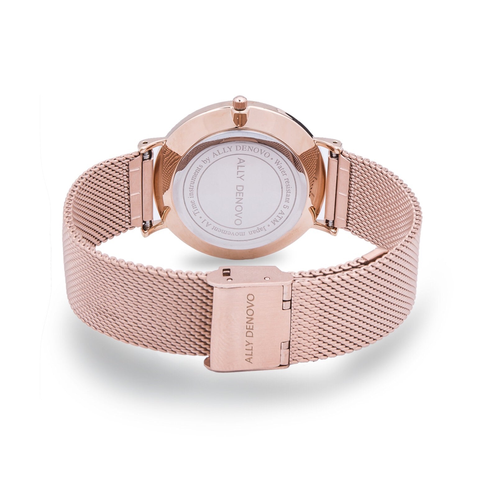 《單獨購買》玫瑰金不鏽鋼鏈帶/適用於36mm錶盤系列/簡易換錶帶開關式智慧扣環
